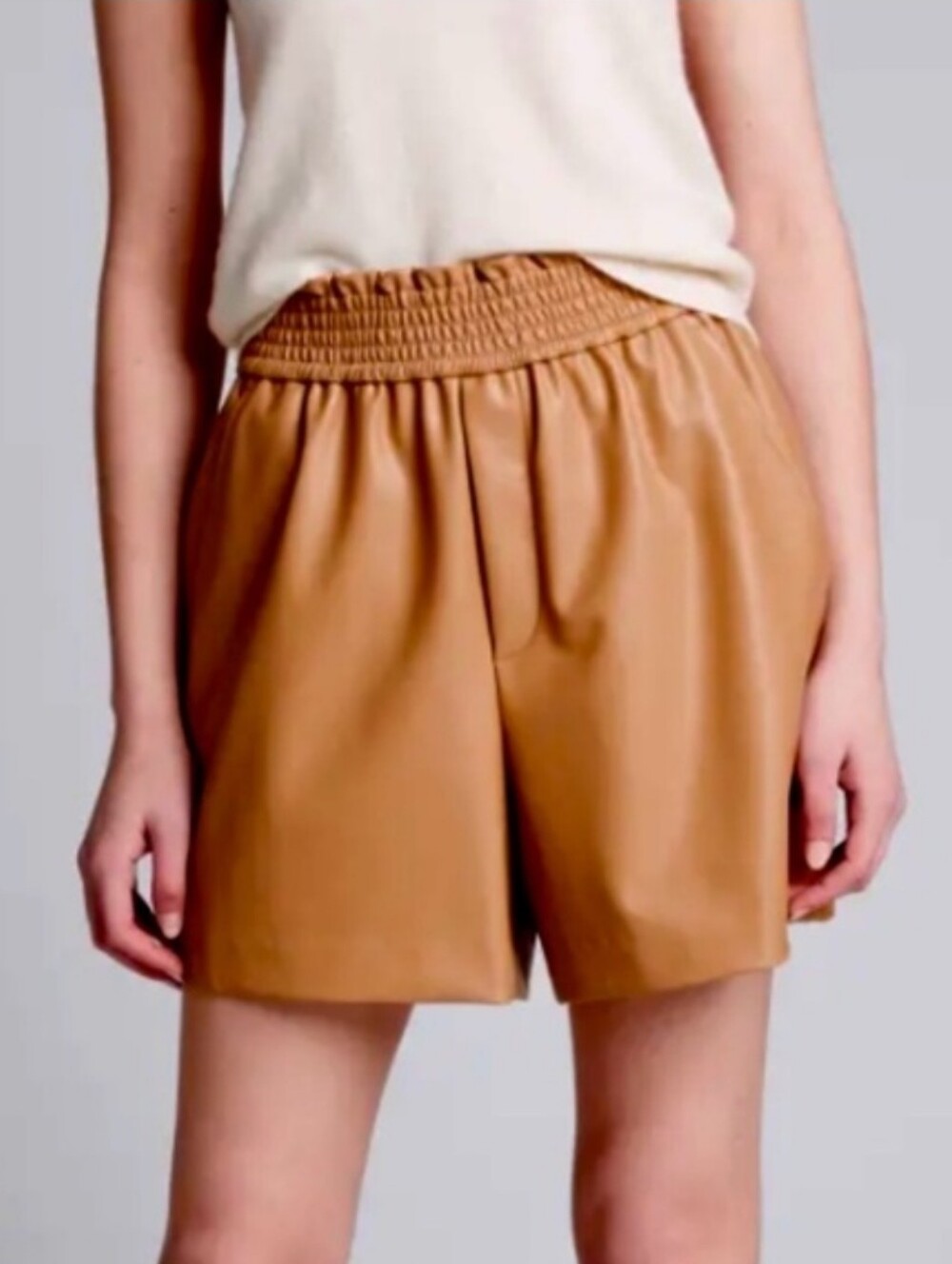 A.L.C. Kaleb High Rise Vegan Leather Shorts